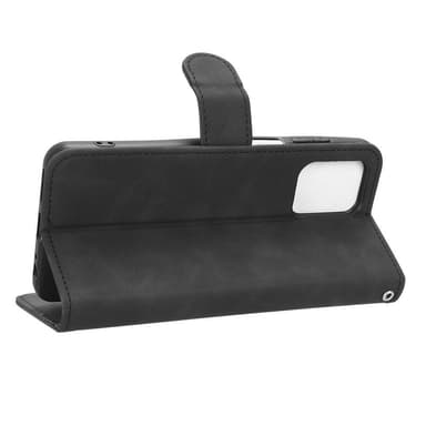 SKALO Motorola Moto G53 5G Matt PU Nahka lompakkokotelo - Musta