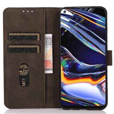 SKALO Motorola Moto G73 5G KHAZNEH Lompakkokotelo PU-nahasta - Ruskea