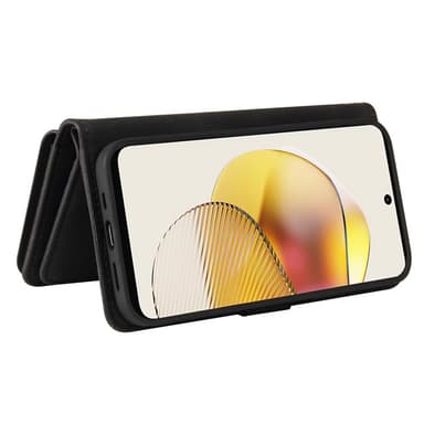 SKALO Motorola Moto G73 5G Big Wallet 17-lokeroa Lompakkokotelo - Musta