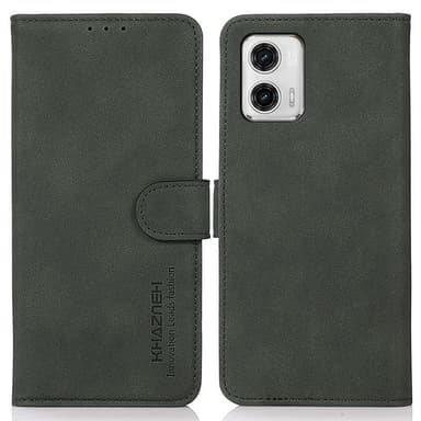 SKALO Motorola Moto G73 5G KHAZNEH Lompakkokotelo PU-nahasta - Vihreä