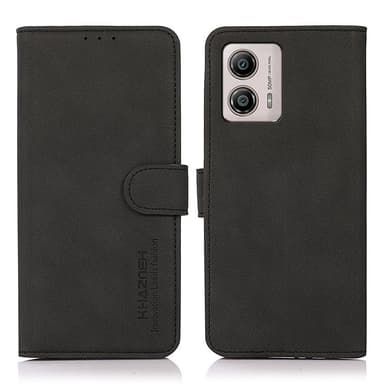 SKALO Motorola Moto G53 5G KHAZNEH Lompakkokotelo PU-nahasta - Musta