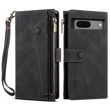 SKALO Google Pixel 7a ESEBLE Big Wallet Lompakkokotelo - Musta