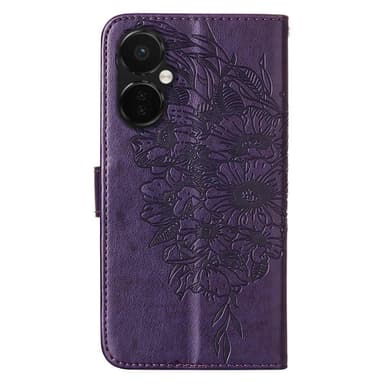 SKALO OnePlus Nord CE 3 Lite 5G Mandala Butterfly lompakkokotelo - Tumman violetti