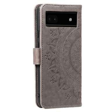 SKALO Google Pixel 7a Mandala lompakkokotelo - Harmaa