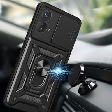 SKALO Motorola Moto G53 5G Armor hybridi metallirengas kameran liukusäädin - - Sininen
