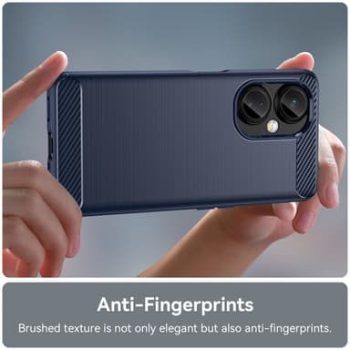 SKALO OnePlus Nord CE 3 Lite 5G Armor Carbon Iskunkestävä TPU suojakuori - Sininen