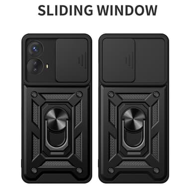 SKALO Motorola Moto G53 5G Armor hybridi metallirengas kameran liukusäädin - - Sininen