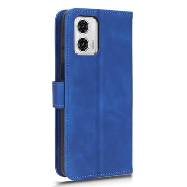SKALO Motorola Moto G73 5G Matt PU Nahka lompakkokotelo - Sininen