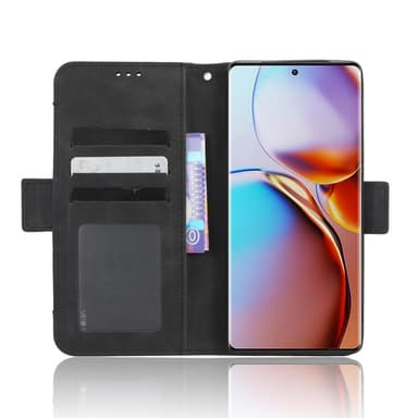 SKALO Motorola Edge 40 Pro 5G 6-lokeroa Lompakkokotelo - Musta