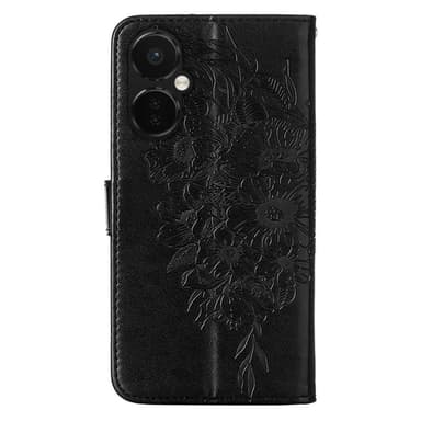 SKALO OnePlus Nord CE 3 Lite 5G Mandala Butterfly lompakkokotelo - Musta