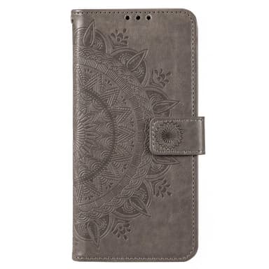 SKALO Motorola Moto G73 5G Mandala lompakkokotelo - Harmaa