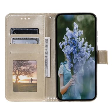 SKALO Motorola Moto G73 5G Mandala lompakkokotelo - Kulta