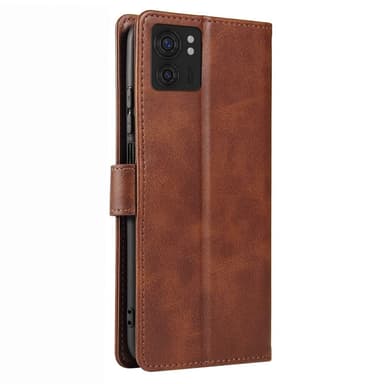 SKALO Motorola Edge 40 5G Premium Wallet Lompakkokotelo - Ruskea