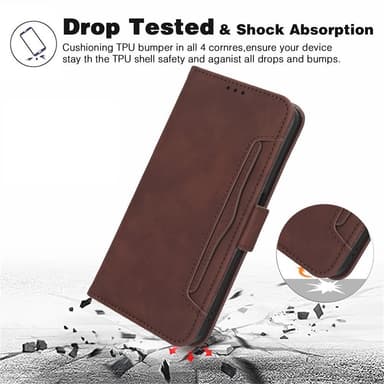 SKALO Motorola Moto G73 5G 6-lokeroa Lompakkokotelo - Pinkki