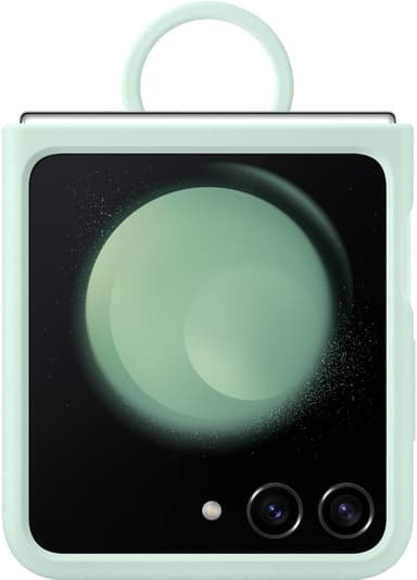 Samsung Galaxy Z Flip 5 Silicone suojakuori renkaalla (vihreä)