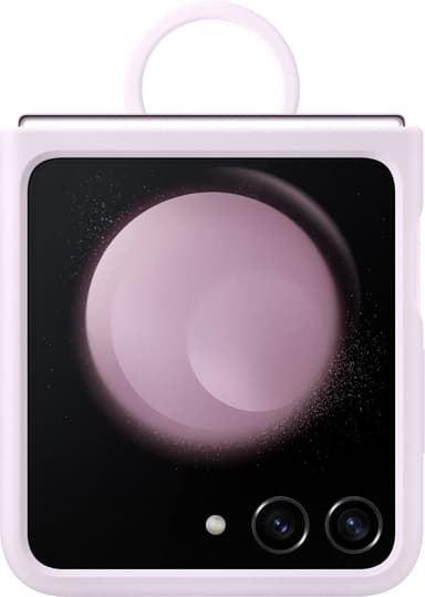 Samsung Galaxy Z Flip 5 Silicone suojakuori renkaalla (violetti)