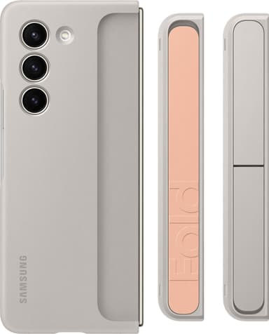 Samsung Galaxy Z Fold 5 Standing suojakuori hihnalla (beige)