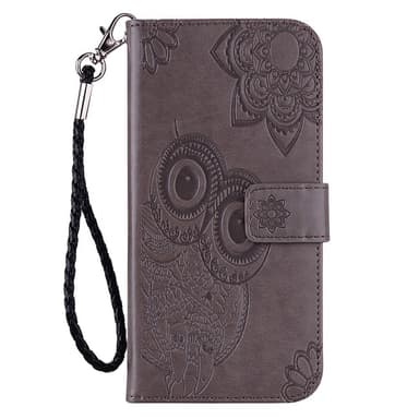 SKALO Motorola Moto G23 4G Mandala Owl lompakkokotelo - Harmaa
