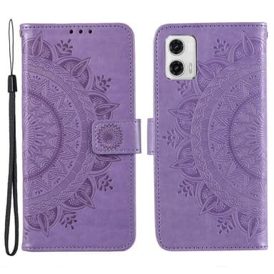 SKALO Motorola Moto G73 5G Mandala lompakkokotelo - Violetti