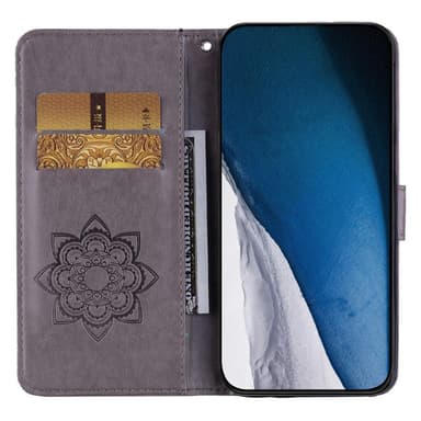 SKALO Motorola Moto G23 4G Mandala Owl lompakkokotelo - Harmaa