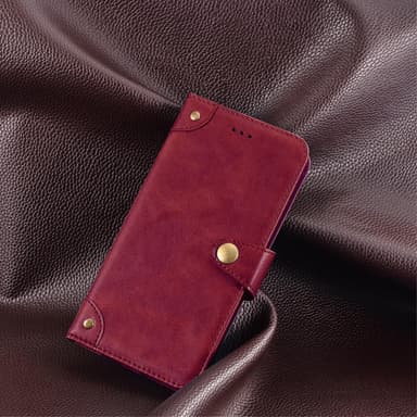 SKALO Motorola Moto G53 5G IDEWEI Lompakkokotelo PU-nahkaa - Punainen