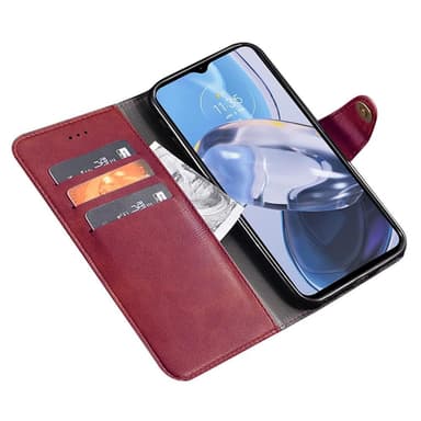 SKALO Motorola Moto G53 5G IDEWEI Lompakkokotelo PU-nahkaa - Punainen