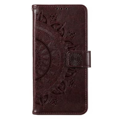 SKALO Motorola Moto G73 5G Mandala lompakkokotelo - Ruskea