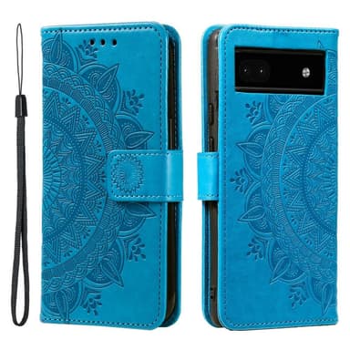 SKALO Google Pixel 7a Mandala lompakkokotelo - Sininen