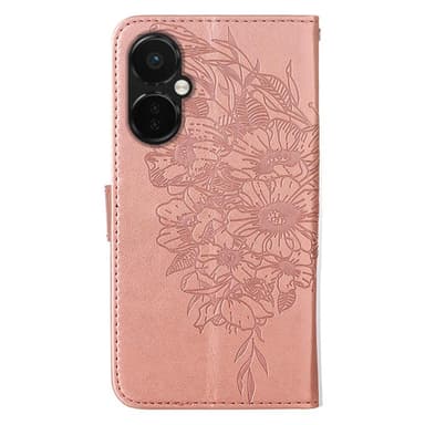 SKALO OnePlus Nord CE 3 Lite 5G Mandala Butterfly lompakkokotelo - Ruusukulta