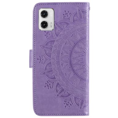 SKALO Motorola Moto G73 5G Mandala lompakkokotelo - Violetti