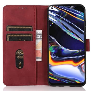 SKALO OnePlus Nord CE 3 Lite 5G KHAZNEH Lompakkokotelo PU-nahasta - Punainen