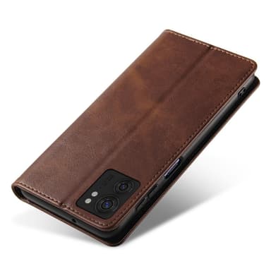 SKALO Motorola Edge 40 5G Premium Wallet Lompakkokotelo - Ruskea