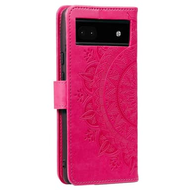 SKALO Google Pixel 7a Mandala lompakkokotelo - Cerise
