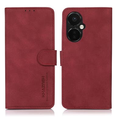 SKALO OnePlus Nord CE 3 Lite 5G KHAZNEH Lompakkokotelo PU-nahasta - Punainen