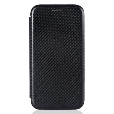 SKALO Asus ROG Phone 7 5G Carbon Fiber Lompakkokotelo - Musta