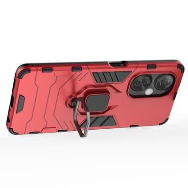 SKALO OnePlus Nord CE 3 Lite 5G Armor Hybridi metallirengas kuori - Punainen