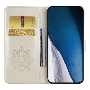 SKALO Motorola Moto G23 4G Mandala Owl lompakkokotelo - Kulta
