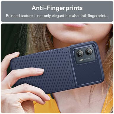 SKALO Motorola Moto G53 5G Twill TPU kuori - - Sininen