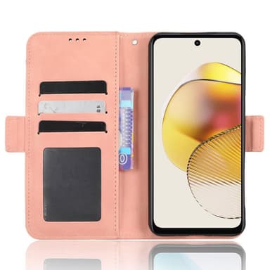 SKALO Motorola Moto G73 5G 6-lokeroa Lompakkokotelo - Pinkki