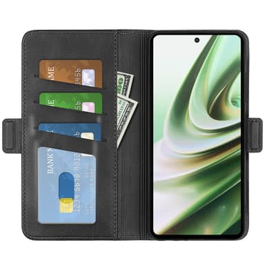 SKALO OnePlus Nord CE 3 Lite 5G Premium Wallet Lompakkokotelo - Musta