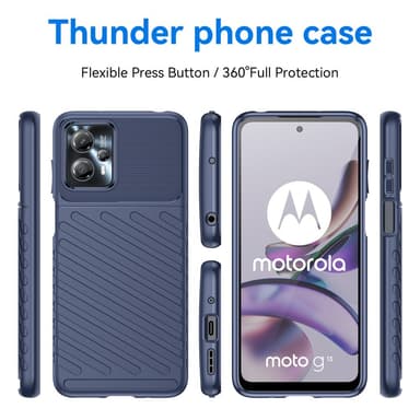 SKALO Motorola Moto G23 4G Twill TPU kuori - - Sininen