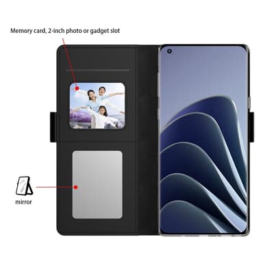 SKALO OnePlus Nord CE 3 Lite 5G Kortinhaltijan peililompakko - Musta