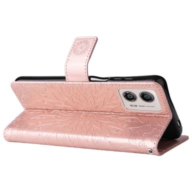 SKALO Motorola Moto G23 4G Mandala lompakkokotelo - Ruusukulta