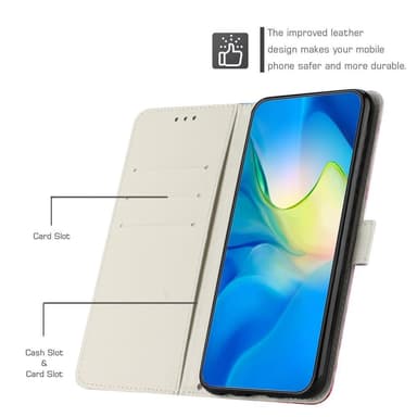 SKALO Motorola Moto G53 5G Marmori 3D Lompakkokotelo