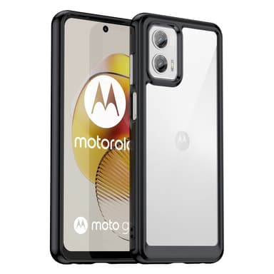 SKALO Motorola Moto G73 5G Läpinäkyvä TPU suojakuori - Musta