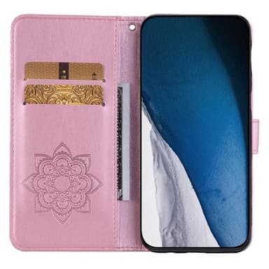 SKALO Motorola Moto G23 4G Mandala Owl lompakkokotelo - Ruusukulta