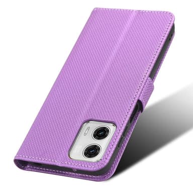 SKALO Motorola Moto G73 5G Premium Mini Rhombus Lompakkokotelo - Violetti