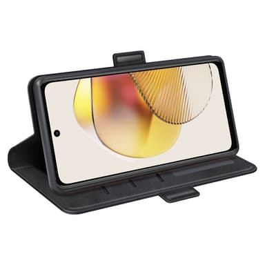 SKALO Motorola Moto G73 5G Premium Wallet Lompakkokotelo - Musta