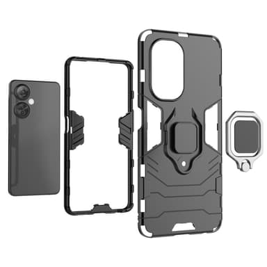 SKALO OnePlus Nord CE 3 Lite 5G Armor Hybridi metallirengas kuori - Punainen