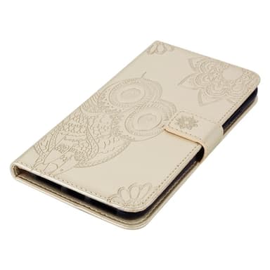 SKALO Motorola Moto G23 4G Mandala Owl lompakkokotelo - Kulta